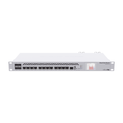 [CCR1036-12G-4S-EM] (CCR1036-12G-4S-EM) Cloud Core Router, CPU 36 Núcleos, 12 puertos Gigabit Ethernet, 4 puertos SFP y 8 GB Memoria