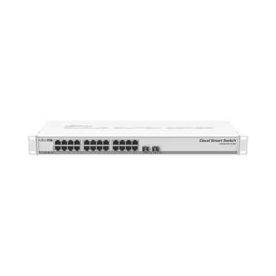 [CSS326-24G-2SPLUSRM] Cloud Smart Switch, 24 puertos Gigabit, 2 puertos SFP+ SwitchOS