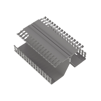 [DRD44LG6] Canaleta Ranurada PanelMax de PVC, Montaje en Riel Din Estándar de 35 mm, 4.12 in de Ancho x 8.23 in de Alto y 1.83 m de Largo, Color Gris