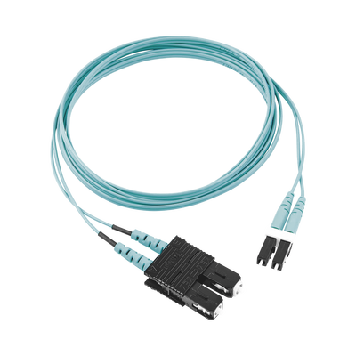 [FX2ERLNSNSNM030] Jumper de Fibra Optica Multimodo 50/125 OM3, LC-SC Duplex, OFNR (Riser), Color Aqua, 30 Metros (98.43 Pies)