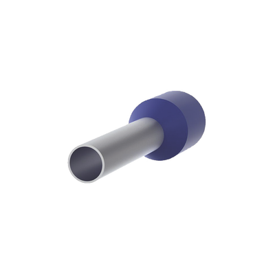 [FSD80-12-D] Ferrule Aislado PAN-TERM para Cable 14 AWG, Largo 12mm, DIN Color Azul. Paquete 500 Piezas