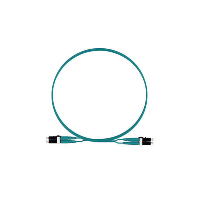 [FZ2ELLNLNSNM002] Jumper de Fibra Optica Multimodo 50/125 OM4, LC-LC Duplex, LSZH, Color Aqua, 2 Metros (6.56 Pies)