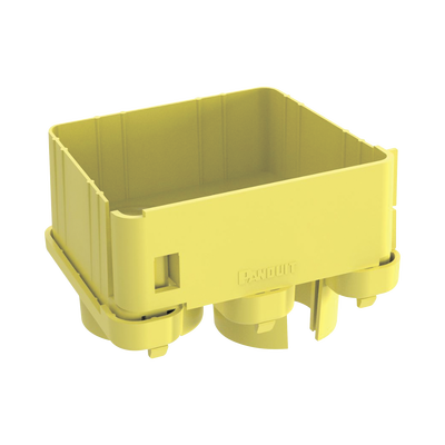 [FRIDT4X4LYL] Tapa con 2 Salidas a Tubo de 1.5in (38mm), Para uso con Canaletas 4X4 FiberRunner™, Color Amarillo