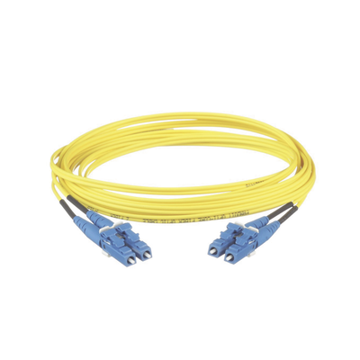 [F92ELLNLNSNM003] Jumper de Fibra Optica Monomodo 9/125 OS2, LC-LC Duplex, LSZH, Color Amarillo, 3 Metros (9.84 Pies)