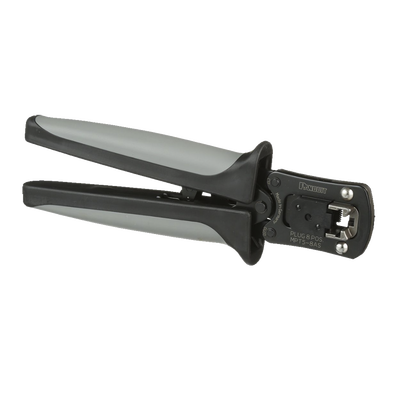 [MPT5-8AS] Pinzas Ponchadoras Para Plugs Modulares RJ45, Cat5e, Cat6 y Cat6A, Color Negro