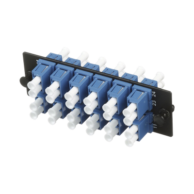 [FAP12WBUDLCZ] Placa Acopladora de Fibra Optica FAP, Con 12 Conectores LC Duplex (24 Fibras), Para Fibra Monomodo OS1/OS2, Color Azul