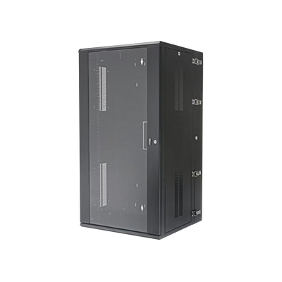 [PZWMC26W] Gabinete PanZone de Montaje en Pared, de 19in, Puerta con Ventana de Seguridad, 26 UR, 635mm de Profundidad, Color Negro
