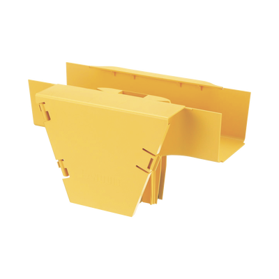 [FRVT4X4LYL] Accesorio en T con Conexión Horizontal y Bajada Vertical a 90º, Para Canaletas FiberRunner™ 4x4, Color Amarillo