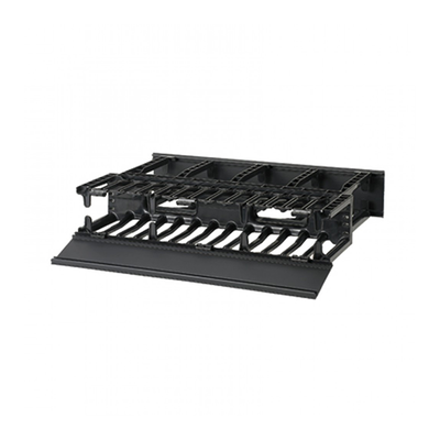 [NM2] Organizador de Cables Horizontal NetManager de Alta Densidad, Doble (Frontal y Posterior), Para Rack de 19in, 2UR, Color Negro