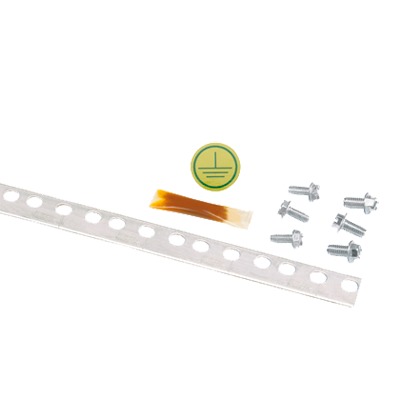 [RGS134-1Y] Barra Vertical para Tierra Física, de 2m de Largo, para Montaje en Rack
