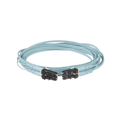 [FX2ERLNLNSNM025] Jumper de Fibra Optica Multimodo 50/125 OM3, LC-LC Duplex, OFNR (Riser), Color Aqua, 25 Metros (82.02 Pies)