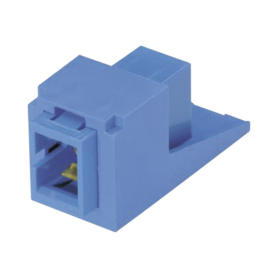 [CMSBUSCZBU] Módulo Acoplador SC Simplex, para Fibra Óptica Monomodo OS1/OS2, Tipo Mini-Com, Color Azul