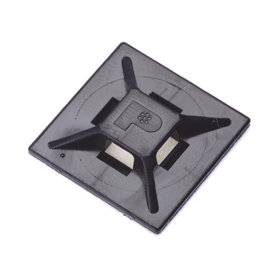 [ABM2S-AT-C0] Montaje-Sujetador Para Cable de 4 vías, con Adhesivo Acrilico, 25.4 x 25.4mm (1in x 1in), Color Negro, Uso en Exterior, 1 pieza