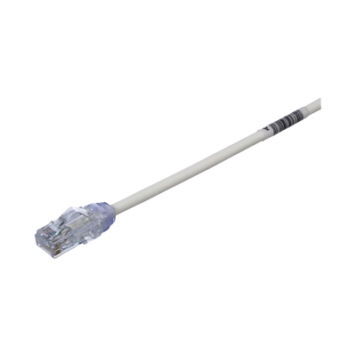 [UTP28X1] Cable de Parcheo UTP Cat6A, CM/LSZH, Diámetro Reducido (28AWG), Color Blanco Mate, 0.3 Metros (1 Pie)