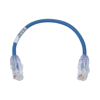 [UTP28X8INBU] Cable de Parcheo UTP, Cat6A, Diámetro Reducido (28 AWG), CM/LSZH, Color Azul, 20.3 cm (8 pulgadas)