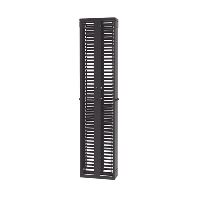 [PR2VD08] Organizador Vertical PatchRunner™, Doble (Frontal y Posterior), Para Rack Abierto de 45 Unidades, 8in de Ancho, Color Negro