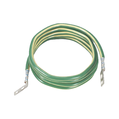 [GJ672UH] Jumper para Aterrizar Equipos, 6 AWG, con Terminal Doblada a 45 Grados, Para Conexión a Tierra y Terminal Recta Para Equipos, 1.8m de Largo