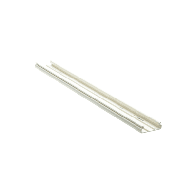 [T45BWH8] Base para canaleta T-45, de PVC rígido, con orificios perforados para montaje, 60.3 x 18.5 x 2400 mm, Color Blanco