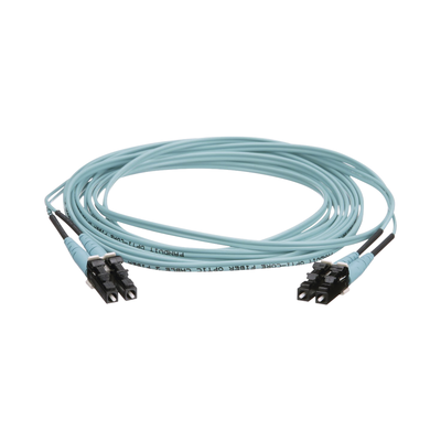 [FZ2ERLNLNSNM020] Jumper de Fibra Optica Multimodo 50/125 OM4, LC-LC Duplex, OFNR (Riser), Color Aqua, 20 Metros (65.62 Pies)