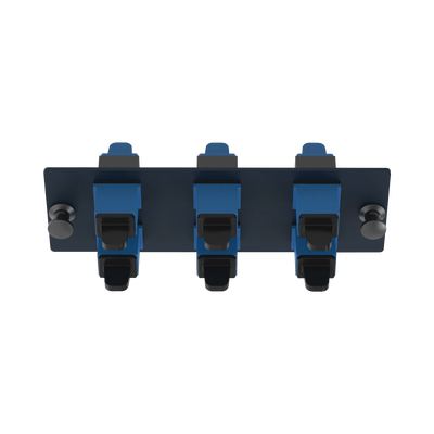 [FAP6WBUSCZ] Placa Acopladora de Fibra Óptica FAP, Con 6 Conectores SC Simplex (6 Fibras), Para Fibra Monomodo OS1/OS2, Color Azul