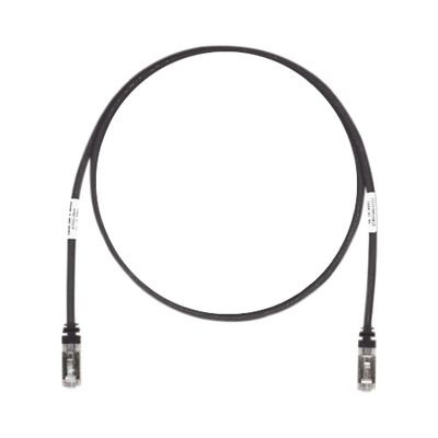 [STP6X7BL] Patch Cord Cat6A, Blindado S/FTP, CM/LS0H, 2.13 Metros (7 Pies), Color Negro