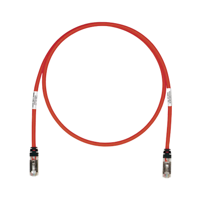 [STP6X25RD] Patch Cord Cat6A, Blindado S/FTP, CM/LS0H, 7.62 Metros (25 Pies), Color Rojo