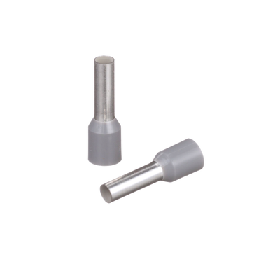 [FSD81-10-D] Ferrule Aislado PAN-TERM para Cable  12 AWG, Largo 17.5mm, DIN Color Gris. Paquete 500 Piezas