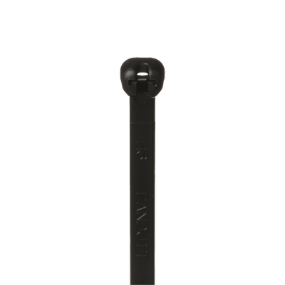 [BT2S-C0] Cincho de Nylon 6.6 Dome-Top®, Con Lengüeta de Bloqueo de Acero Inoxidable, 203 mm largo x 4.7mm ancho, Color Negro, Exterior Resistente a Rayos UV, Paquete de 100pz