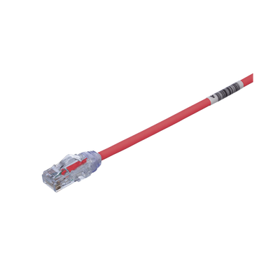 [UTP28X10RD] Cable de Parcheo UTP Cat6A, CM/LSZH, Diámetro Reducido (28AWG), Color Rojo, 3.05 Metros (10 Pies)