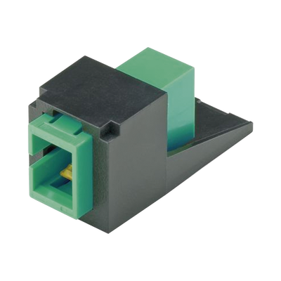 [CMSAGSCZBL] Módulo Acoplador SC/APC Simplex, para Fibra Óptica Monomodo OS1/OS2, Tipo Mini-Com, Color Negro