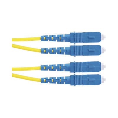 [F923RSNSNSNM005] Jumper de Fibra Optica Monomodo 9/125 OS2, SC-SC Duplex, OFNR (Riser), Color Amarillo, 5 Metros (16.40 Pies)