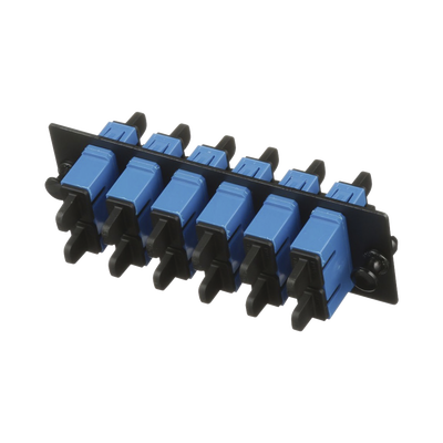 [FAP6WBUDSCZ] Placa Acopladora de Fibra Optica FAP, Con 6 Conectores SC Duplex (12 Fibras), Para Fibra Monomodo OS1/OS2, Color Azul