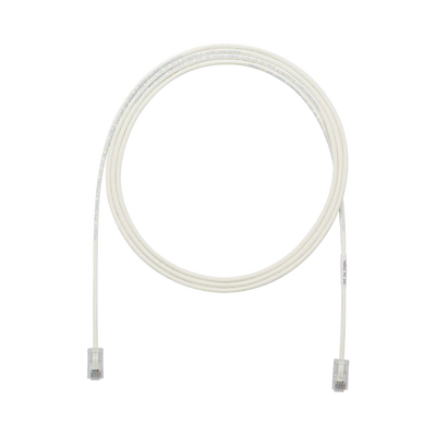 [UTP28X5] Cable de Parcheo UTP Cat6A, CM/LSZH, Diámetro Reducido (28AWG), Color Blanco Mate, 1.52 Metros (5 Pies)
