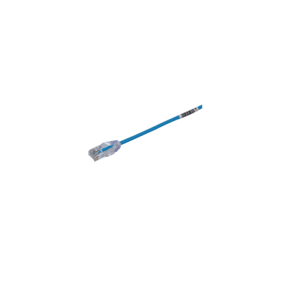 [UTP28SP0.5MBU] Cable de Parcheo TX6, UTP Cat6, Diámetro Reducido (28AWG), Color Azul, 0.5 Metros (1.64 Pies)