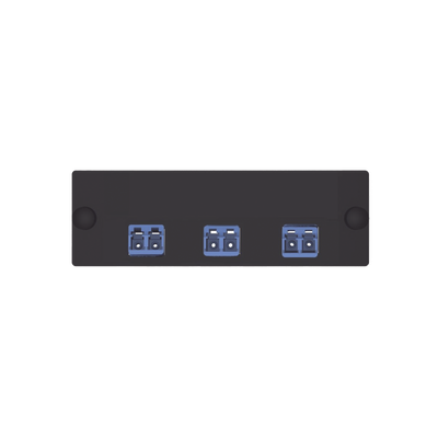 [FAP3WBUDLCZ] Placa Acopladora de Fibra Óptica FAP, Con 3 Conectores LC Duplex (6 Fibras), Para Fibra Monomodo OS1/OS2, Color Azul