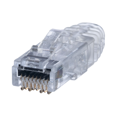 [SP688E-C] Plug RJ45 Cat6 de 3 Piezas, Para Cable UTP de Calibre 23-24 AWG, Chapado en Oro de 50 micras, Paquete de 100 Piezas