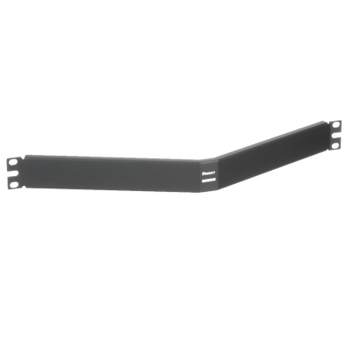 [CPAF1BLY] Tapa Ciega Para Rack Estándar de 19in, Angulado, de Acero, 1UR, Color Negro