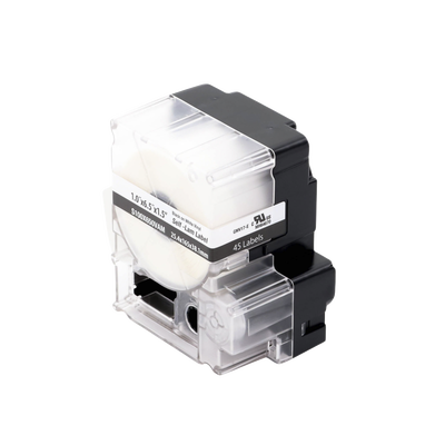 [S100X650VAM] Casete de 45 Etiquetas Autolaminadas de 25.4 x 165.1 mm (1 x 6.5 pulgadas), para Cables de 4 a 8.1 mm (0.16 a 0.32 pulgadas) de Diámetro, Área de Impresión Color Blanco