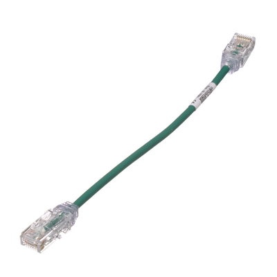 [UTP28SP8INGR] Cable de Parcheo TX6, UTP Cat6, Diámetro Reducido (28AWG), Color Verde, 20.2 cm (8 Pulgadas)