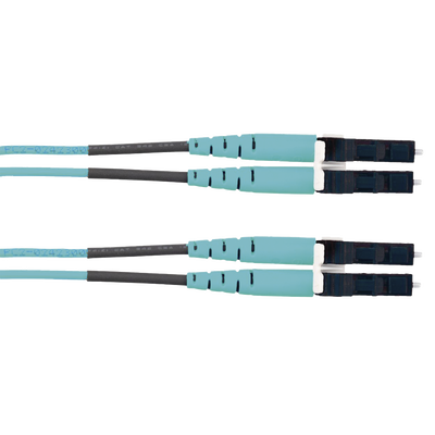 [FX2ELLNLNSNM002] Jumper de Fibra Optica Multimodo 50/125 OM3, LC-LC Duplex, LSZH (Cero Halógenos), Color Aqua, 2 Metros (6.56 Pies)