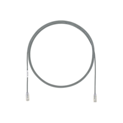 [UTP28X20GY] Cable de Parcheo UTP Cat6A, CM/LSZH, Diámetro Reducido (28AWG), Color Gris, 6.1 Metros (20 Pies)