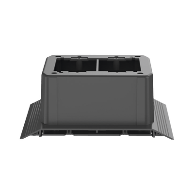 [AFR4JB2SBL] Caja de Conexión Doble, Para Uso con Canaleta de Piso AFR4BCBL6, Material PVC Rígido, Color Negro 