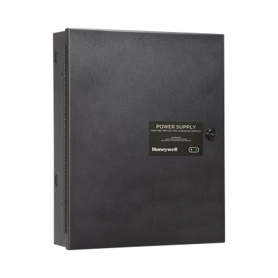 [HPF-PS10B] Fuente de Alimentación Remota / 10 Amperes / 3 Entradas / 7 Salidas NAC o Auxiliar de 24 Vcc / Compatible con paneles Notifier, Farenhyt, Silent Knight y Fire-Lite / Gabinete Negro