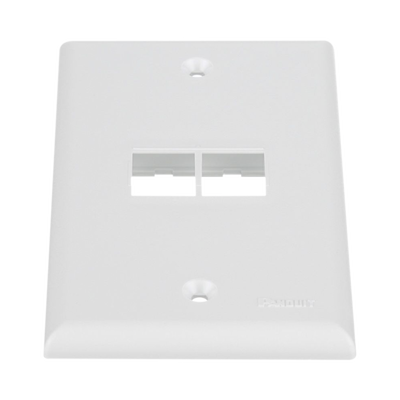 [NK2FNWH] Placa de Pared Vertical, Salida Para 2 Puertos Keystone, Color Blanco