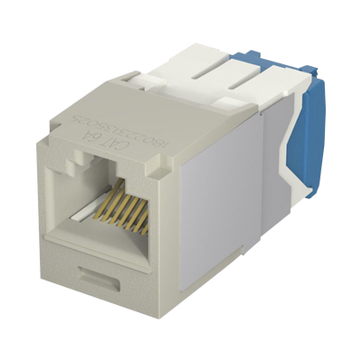 [CJ6X88TGIG] Conector Jack RJ45 Estilo TG, Mini-Com, Categoría 6A, de 8 Posiciones y 8 Cables, Color Gris