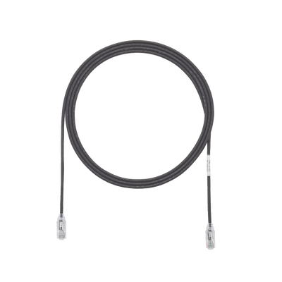 [UTP28SP15BL] Cable de Parcheo TX6, UTP Cat6, Diámetro Reducido (28AWG), Color Negro, 4.57 Metros (15 Pies)