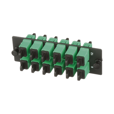 [FAP12WAGSCZ] Placa Acopladora de Fibra Optica FAP, Con 12 Conectores SC/APC (12 Fibras), Para Fibra Monomodo OS1/OS2, Color Verde