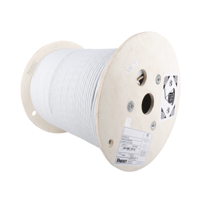 [PSL7004IG-CED] Bobina de Cable Blindado S/FTP de 4 Pares, Cat7, Inmune a Ruido e Interferencias, LSZH (Bajo Humo, Cero Halógenos), Color Gris, Bobina de 500 Metros (1640 Pies)