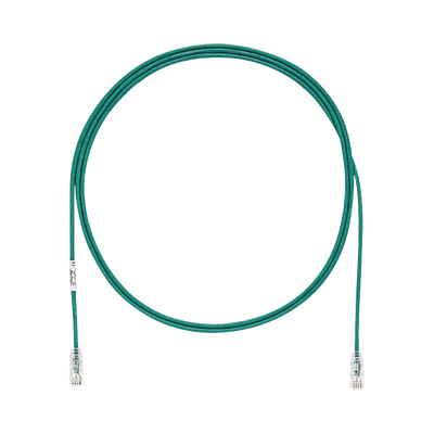 [UTP28SP7GR] Cable de Parcheo TX6, UTP Cat6, Diámetro Reducido (28AWG), Color Verde, 2.13 Metros (7 Pies)