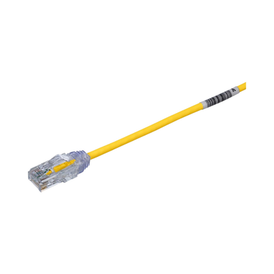 [UTP28SP20YL] Cable de Parcheo TX6, UTP Cat6, Diámetro Reducido (28AWG), Color Amarillo, 6.1 Metros (20 Pies)